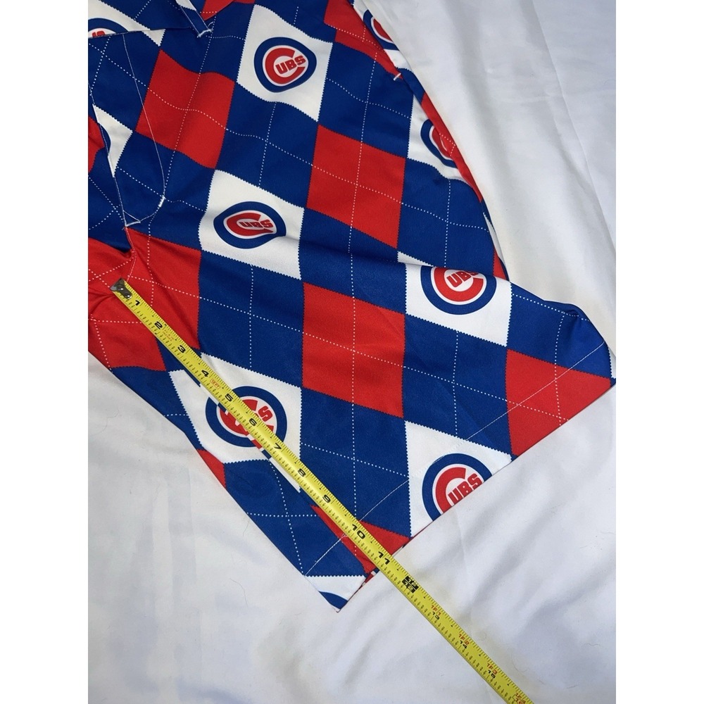 LOUDMOUTH CHICAGO CUBS GOLF SHORTS NWT MLB BASEBALL BLUE RED ARGYLE COTTON 34 - Picture 6 of 6